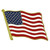 USA Flag with Standard-Shorter Pole Lapel Pin