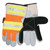 MCR Safety 14401DP Luminator High-Vis Leather Palm Work Gloves