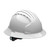 White JSP Evolution Deluxe Full Brim Non-Vented Hard Hat - Wheel Ratchet - 6161