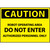 Caution Robot Operating Area Do Not Enter 10x14 Plastic Sign