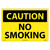 Caution No Smoking 10x14 Plastic Sign