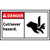 Danger Cut - Sever Hazard Graphic 3x5 Pressure Sensitive Vinyl Label 5 Per Package