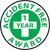 Accident Free Award 1 Year 2" Vinyl Hard Hat Emblem - Single Sticker