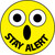 Stay Alert 2" Vinyl Hard Hat Emblem - 25 Pack