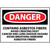 Danger Contains Asbestos Fibers Avoid Creating Dust, 3x5, Pressure Sensitive Paper Label