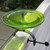 12-in. Fern Green Crackle Glass Bowl Bird Bath