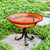 12-in. Birdbath Mandarin Orange Crackle Glass Bowl