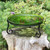 14-in. Fern Green Crackle Glass Bowl Bird Bath