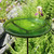 14-in. Fern Green Crackle Glass Bowl Bird Bath