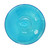 14-in. Teal Crackle Glass Bowl Bird Bath