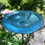 14-in. Teal Crackle Glass Bowl Bird Bath