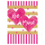 Valentine's Day Banner Flag - Pink & Gold Hearts - 28in x 40in