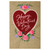 Valentines Day Burlap Garden Flag - Valentine's Heart - 12in x 18in