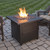 LP Gas Outdoor Fire Pit w/ 30" Steel Mantel - Brown