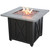 LP Gas Outdoor Fire Pit w/ 30" Resin Mantel - Brown and Gray