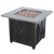 LP Gas Outdoor Fire Pit w/ 30" Resin Mantel - Brown and Gray