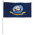 Navy Flag 12" x 18" mounted on 24" wooden stick