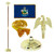 Maine 3ft x 5ft Flag - Super Tough - Base, Flagpole, and Tassel