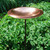 13" Hammered Copper Birdbath Bowl with Stake