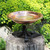 13" Hammered Copper Birdbath with Tripod Stand