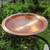 14" Solid Hammered Copper Birdbath with Rail Mount Bracket