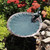 11" Scallop Shell Patina Birdbath with Tripod Stand