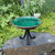 12.5" Lilypad Birdbath with Tripod Stand - Green