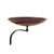 14" Burnt Copper Birdbath with Wall Mount Bracket