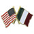 USA and Italy Double Lapel Pin - 1/2" x 3/4"