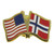 USA and Norway Double Flag Lapel Pin - 1 3/8" x 3/4"