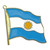 Argentina Flag Lapel Pin - 3/4" x 1/2"
