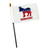 Democratic Party Design 1 - 4 x 6 inch Flag