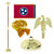Super Tough 3ft x 5ft Tennessee Flag, Pole, Base, and Tassel