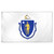 Massachusetts flag 3 x 5 feet Super Knit polyester