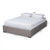 Baxton Studio Leni Modern and Contemporary Light Gray Fabric Upholstered 4-Drawer King Size Platform Storage Bed Frame