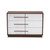 Baxton Studio Mette Mid-Century Modern Two-Tone White and Walnut Finished 6-Drawer Wood Dresser
