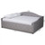 Baxton Studio Becker Modern and Contemporary Transitional Gray Fabric Upholstered Full Size Daybed