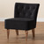 Baxton Studio Harmon Modern and Contemporary Transitional Black Velvet Fabric Upholstered and Walnut Brown Finished Wood Accent Chair