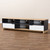 Baxton Studio Reed Mid-Century Modern Black and White 2-Drawer Wood TV Stand