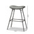 Baxton Studio Jette Modern and Contemporary Grey Fabric Upholstered  Grey Metal 2-Piece Bar Stool Set