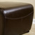 Baxton Studio Dark Brown Full Leather Ottoman with Rounded Sides