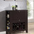 Baxton Studio Modesto Brown Modern Dry Bar and Wine Cabinet