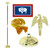 Super Tough 3ft x 5ft Wyoming Flag, Pole, Base, and Tassel