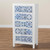 Baxton Studio Alma Spanish Mediterranean Inspired White Wood and Blue Floral Tile Style 5-Drawer Accent Storage Cabinet
