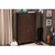 Baxton Studio Winda Modern and Contemporary 4-Door Dark Brown Wooden Entryway Shoes Storage Cabinet
