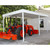 Arrow Freestanding Carport/Patio Cover, 10x10 - Hot Dipped Galvanized Steel with Vinyl Coating, Eggshell Finish, and Flat Roof