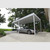 Arrow Freestanding Carport/Patio Cover, 10x20 - Hot Dipped Galvanized Steel with Vinyl Coating, Eggshell Finish, and Flat Roof
