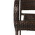 Rhodos Café Stacking Chair In Mocha All-Weather Wicker - 4 Piece Set