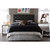 Baxton Studio Viviana Modern and Contemporary Black Faux Leather Upholstered Button-tufted Full Size Headboard
