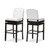 Baxton Studio Ginaro Modern and Contemporary White Faux Leather Button-tufted Upholstered Swivel Bar Stool (Set of 2)